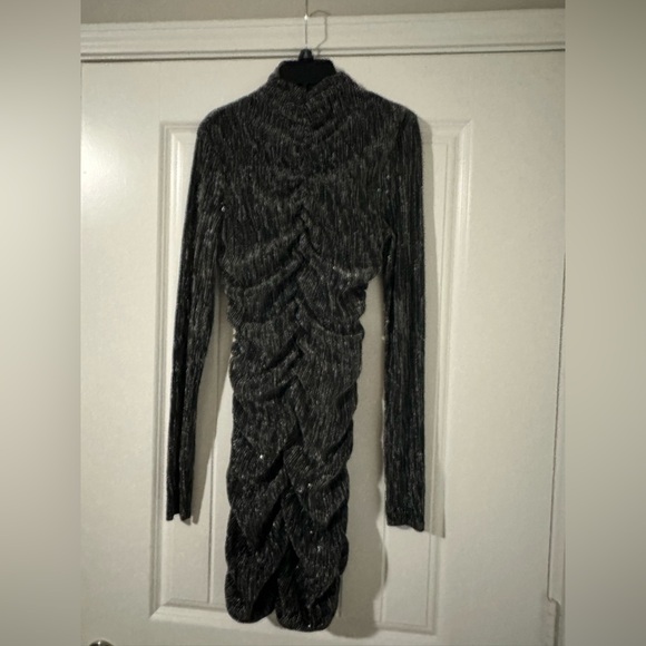 ZARA DRAPED DRESS WITH METALLIC THREAD - Picture 11 of 13